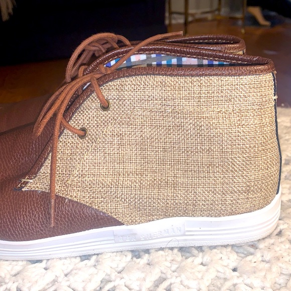 Ben Sherman, 11, leather/canvas Tall boat shoes main image 5